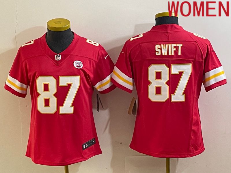 Women Kansas City Chiefs 87 Swift Red 2024 Nike Vapor Untouchable Limited NFL Jersey